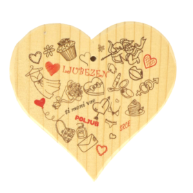 Lesena masivna dekoracija za zaljubljene