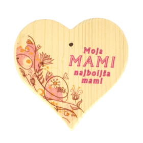 Moja MAMI najboljša mami - leseno masivno srce