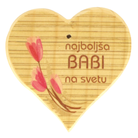 Najboljša BABI na svetu - masivno leseno srce