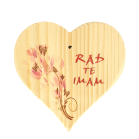 Rad te imam - leseno masivno srce