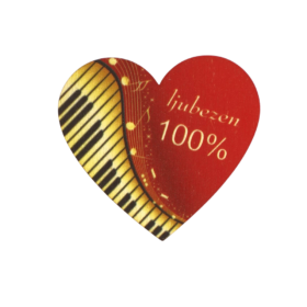 Lesen srček z napisom "Ljubezen 100%"