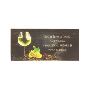 Bog je ženo ustvaril, da jezi moškega - lesena dekoracija