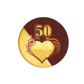 Lesen krog za 50. rojstni dan s srčkom