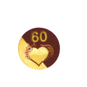 Lesen krog za 60. rojstni dan s srčkom