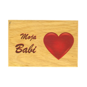 Moja BABI masivna dekoracija na hrastovem lesu