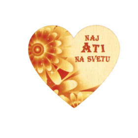 Naj ati na svetu - lesen srček