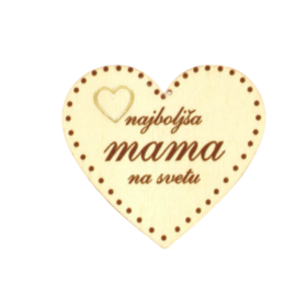 Lesen srček "Najboljša mama na svetu" (več možnosti)