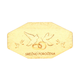 Srečno poročena - lesen osemkotnik