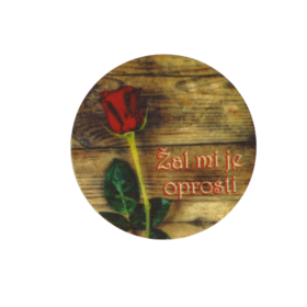 Lesen krogec Žal mi je, OPROSTI z rdečo vrtnico