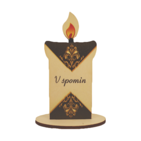 Lesena sveča "V spomin"