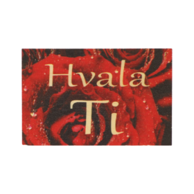 Lesena dekoracija/magnetek z ZAHVALO (več možnosti)