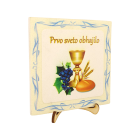 Okrasna ploščica za "Prvo sveto obhajilo" - keramik dekor