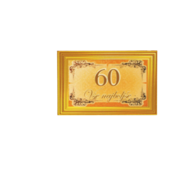 Vse najboljše v zlatem okviru - 60, 70 in 80 let - lesena dekoracija