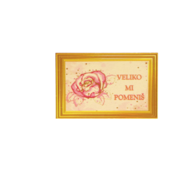 "Veliko mi pomeniš" lesena dekoracija / magnetek (več možnosti)