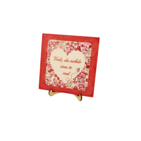 "Vedi, da nekdo ima te rad" - okrasna ploščica keramik dekor