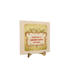 Okrasna ploščica za najboljšo SESTRO - keramik dekor