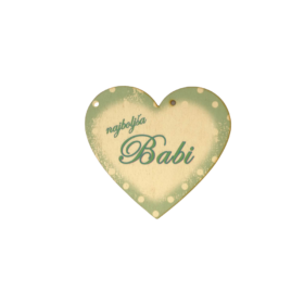 Lesen srček z napisom "NAJBOLJŠA BABI" (več možnosti)