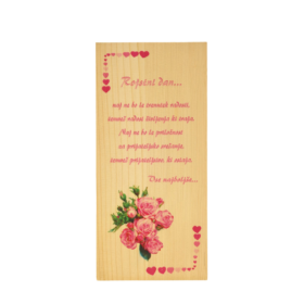 Voščilo za rojstni dan na leseni tablici