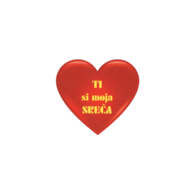 "Ti si moja sreča" lesen srček