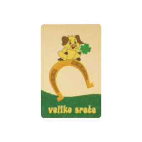 Lesena dekoracija za SREČO (več možnosti)