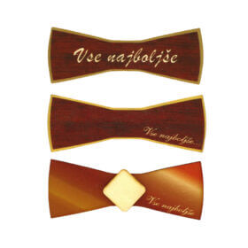 Lesen metuljček z napisom "Vse najboljše"