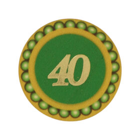 Lesena dekoracija za 40. rojstni dan z zlatotiskom - različne barve